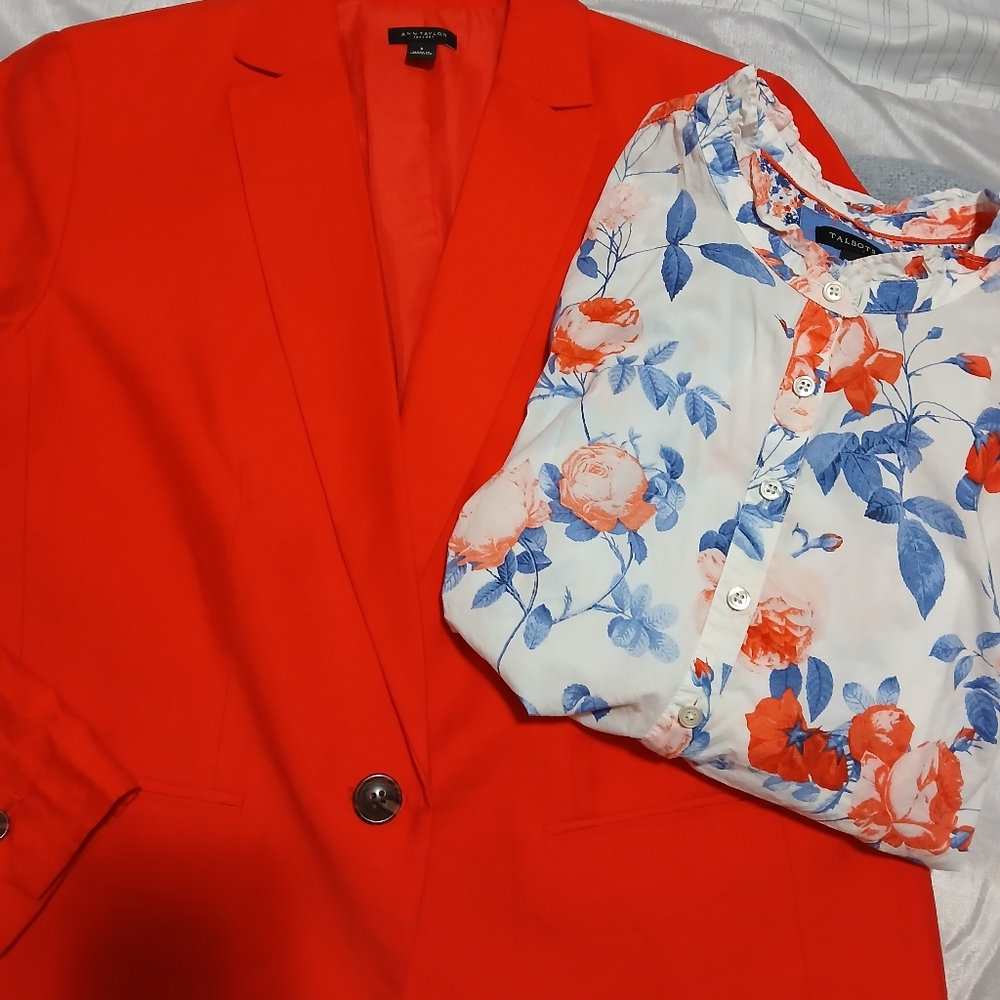 Ann Taylor Bright Red Blazer